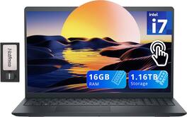 Dell - Inspiron 15 3530 15.6" Touch Laptop, Intel i7-1355U, 16GB DDR4, 1TB PCIe SSD,Win 11,160GB Dock Station Set - Black