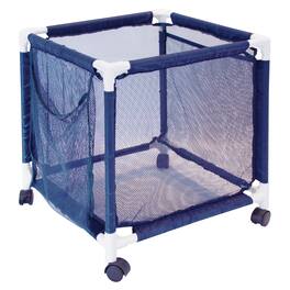 Pool Bins - Pool Storage Organizer Mesh Rolling Equipment Bin Mini