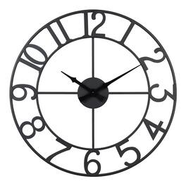 La Crosse Clock Co. - 20 Inch Metal Tower Analog Wall Clock with Arabic numbers - Black