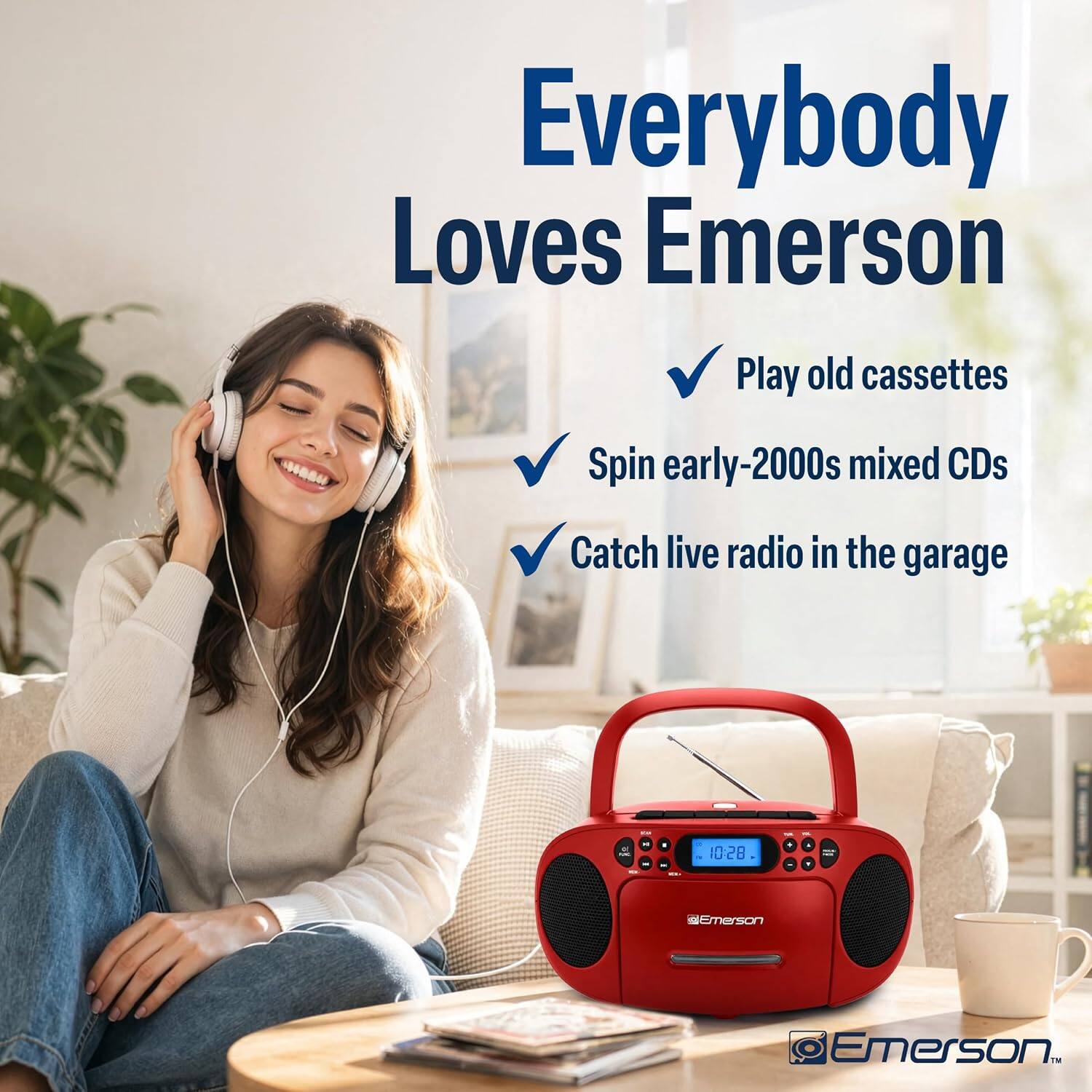Everybody Loves Emerson

- Play old cassettes
- Spin early-2000s mixed CDs
- Catch live radio in the garage

10:28

Emerson