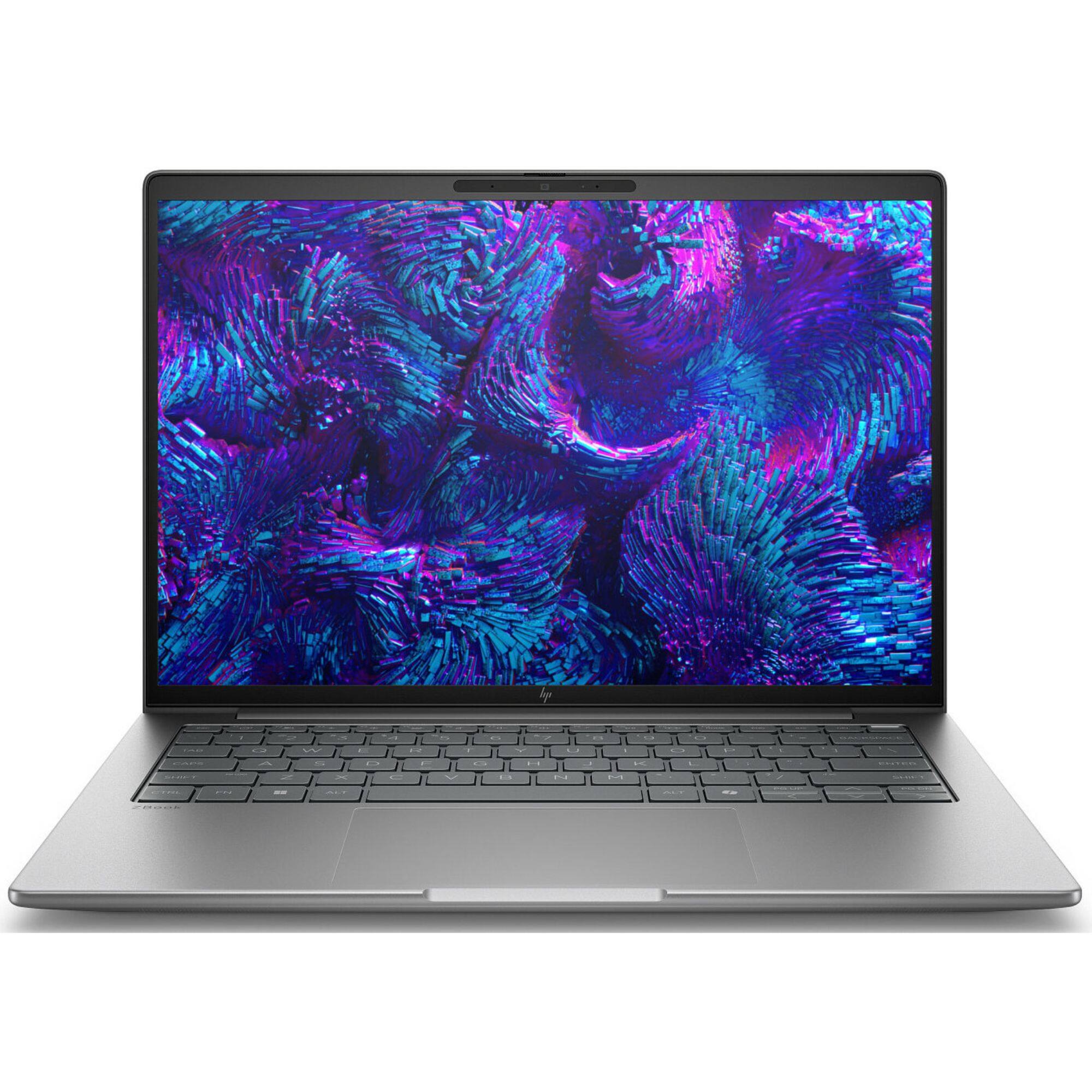 Front. HP - ZBook 8 G1i Mobile Workstation 14" WUXGA Intel Ultra 5 235U 1.6 GHz 32 GB 512GB SSD Intel Graphics Windows 11 Pro Laptop - Gray.
