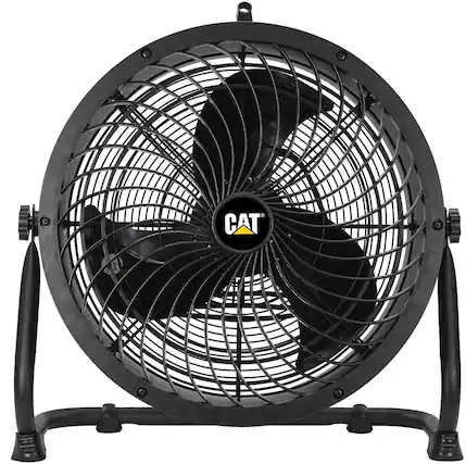 Front. Caterpillar - Caterpillar CF-HVD-18AC-BK 18" High-Velocity Drum Fan - 3,400 CFM - 4-Speed - 360° Adjustable (Black, 2-in-1).