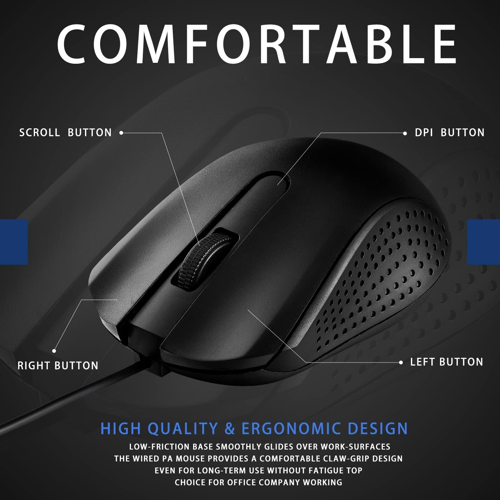 PO3TICJUNKI3 Mouse Computer Button Mice Bulk Corded Desktop Laptop ...