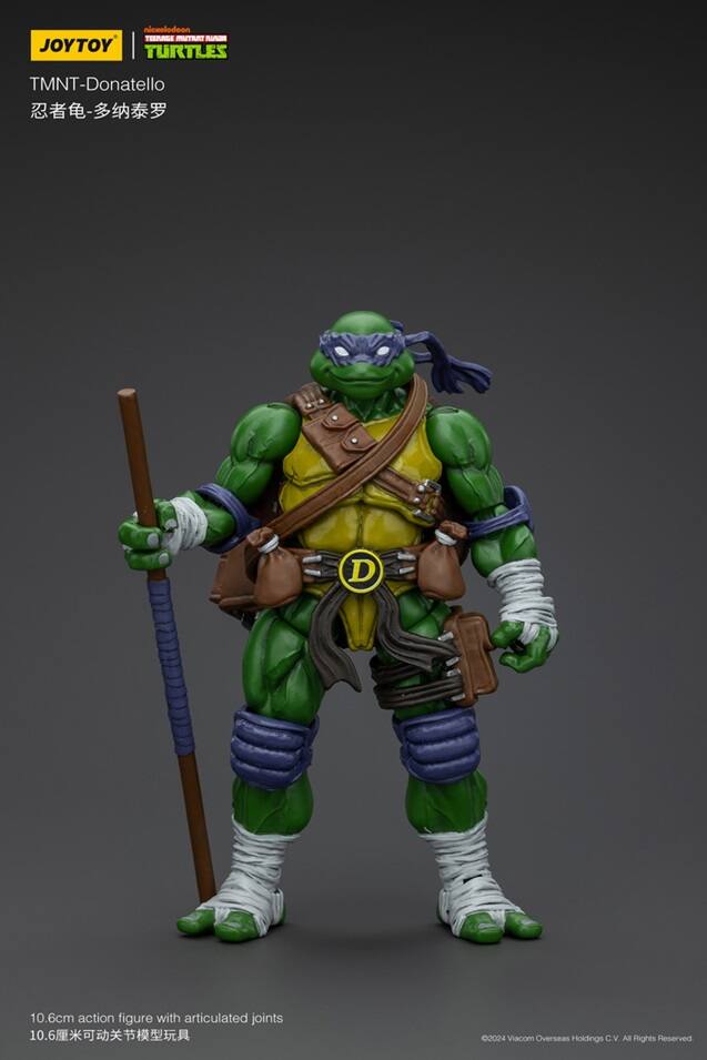 niowolodeon TEXPAGE MUTART N JOYTOY | TURTLES TMNT-Donatello - D 10.6cm action figure with articulated joints 10.6 2024 Viacom Overseas Holdings C.V. All Rights Reserved