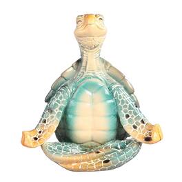 FC Design - 6.75"W Sea Turtle of Yoga Easy Pose Figurine Statue Office Desk Tabletop Home Decor Gift - Multi-Color
