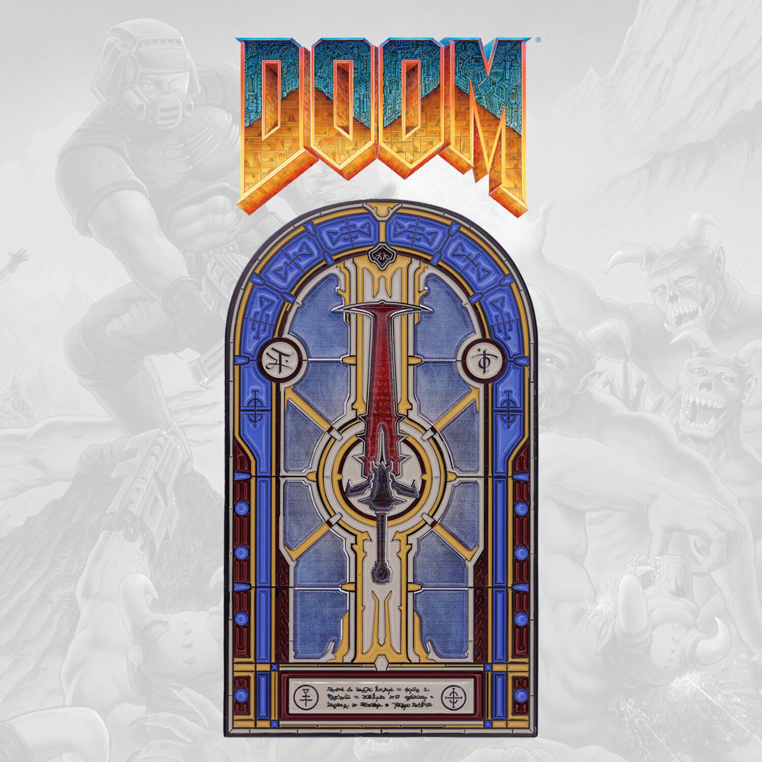 Alt View 2. PopMarket - DOOM Eternal - Limited Edition Ingot - Crucible Sword Stained Glass Window   - COLLECTIBLES - Multicolor.