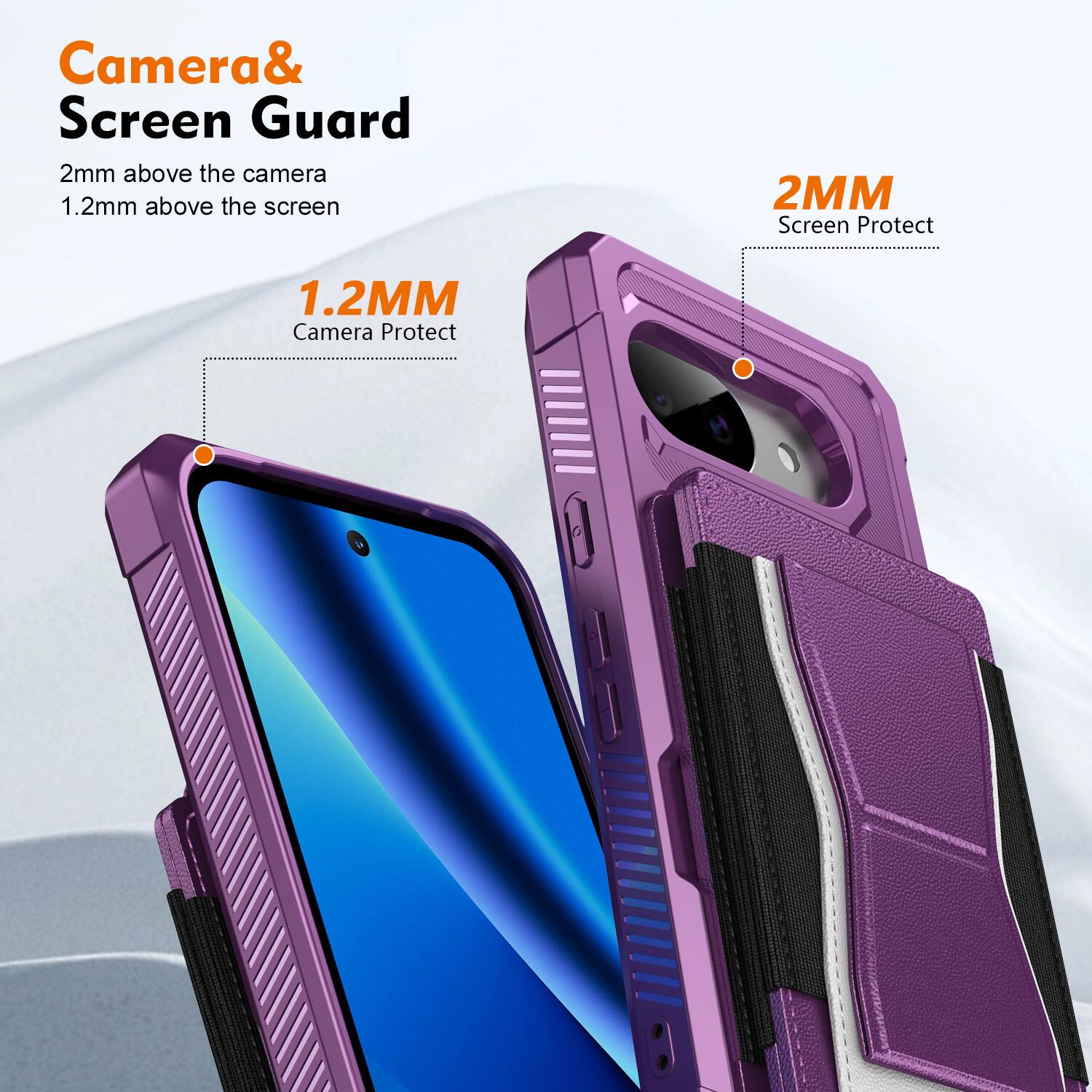 Camera & Screen Guard  
2mm above the camera  
1.2mm above the screen  

1.2MM Camera Protect  
2MM Screen Protect