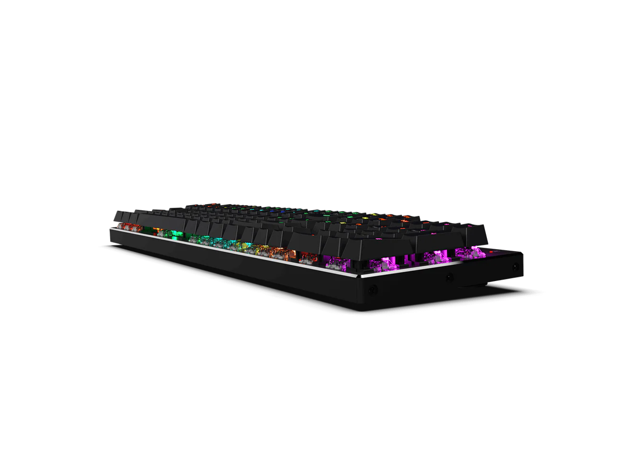 Alt View 7. REDRAGON - Redragon K556 RGB Mechanical Gaming Keyboard, Aluminum Base, 104 Keys, Linear Red Switches - Black.