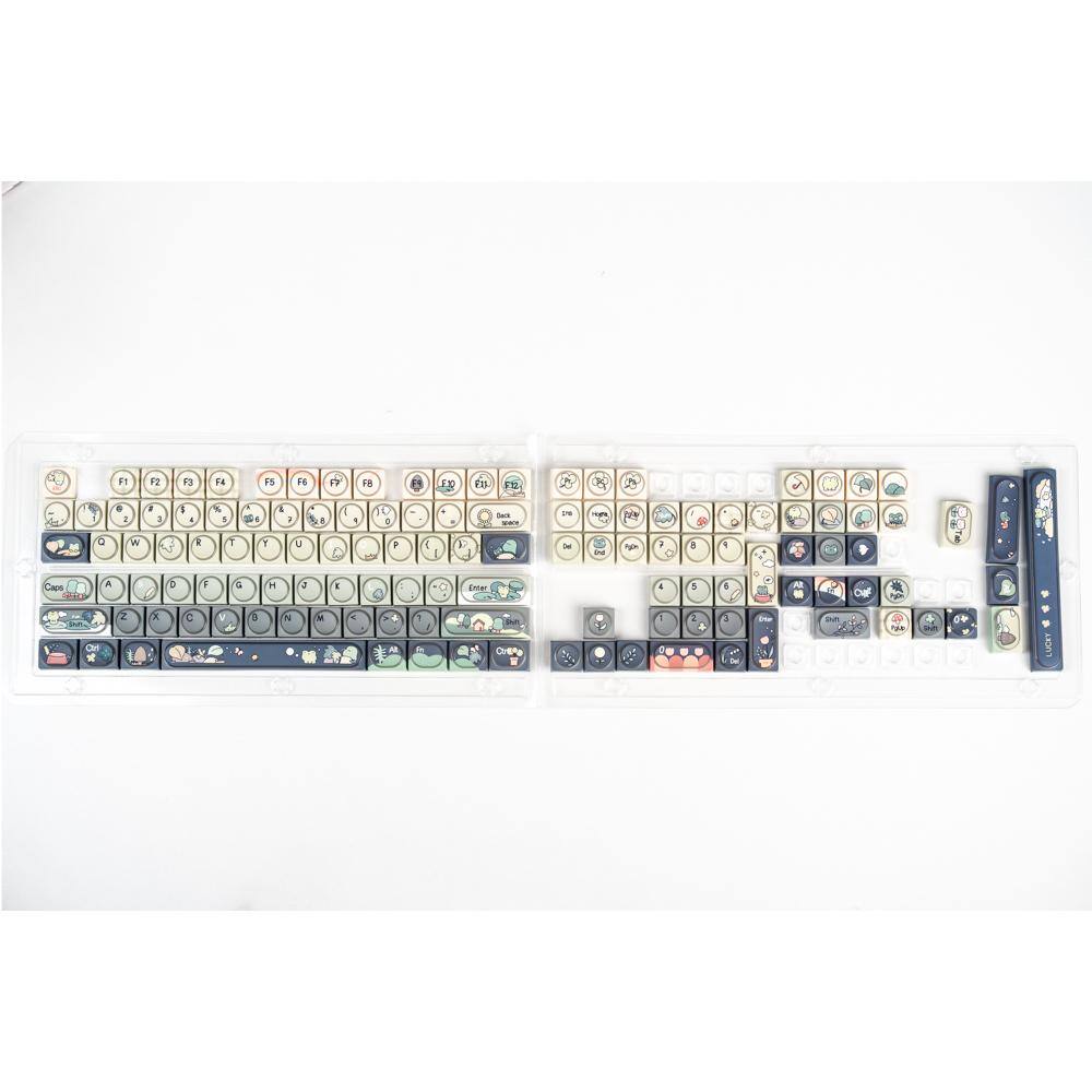 Womier - PBT Keycaps,MOA Profile for 61/68/84/87/98/100 Cherry Gateron MX Mechanical Keyboards - Green