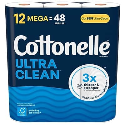 Cottonelle - Ultra CleanCare 1-Ply Standard Toilet Paper, 312 Sheets/Roll, 12 Rolls/Case (47804) price history on PriceWatchPro