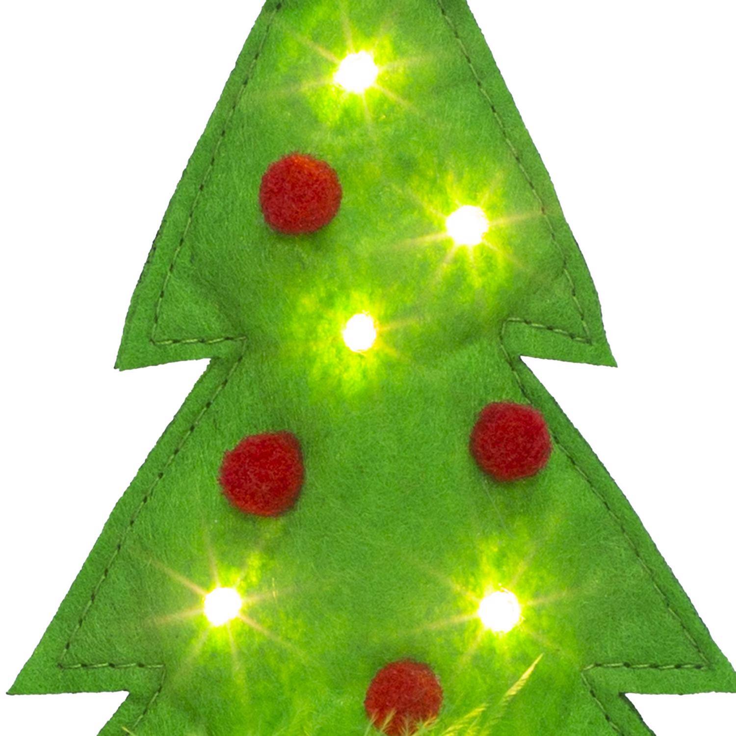 Angle. Dyno - Dyno Tree with LED Lights Headband Felt 1 pk (Case of 12) - Green.