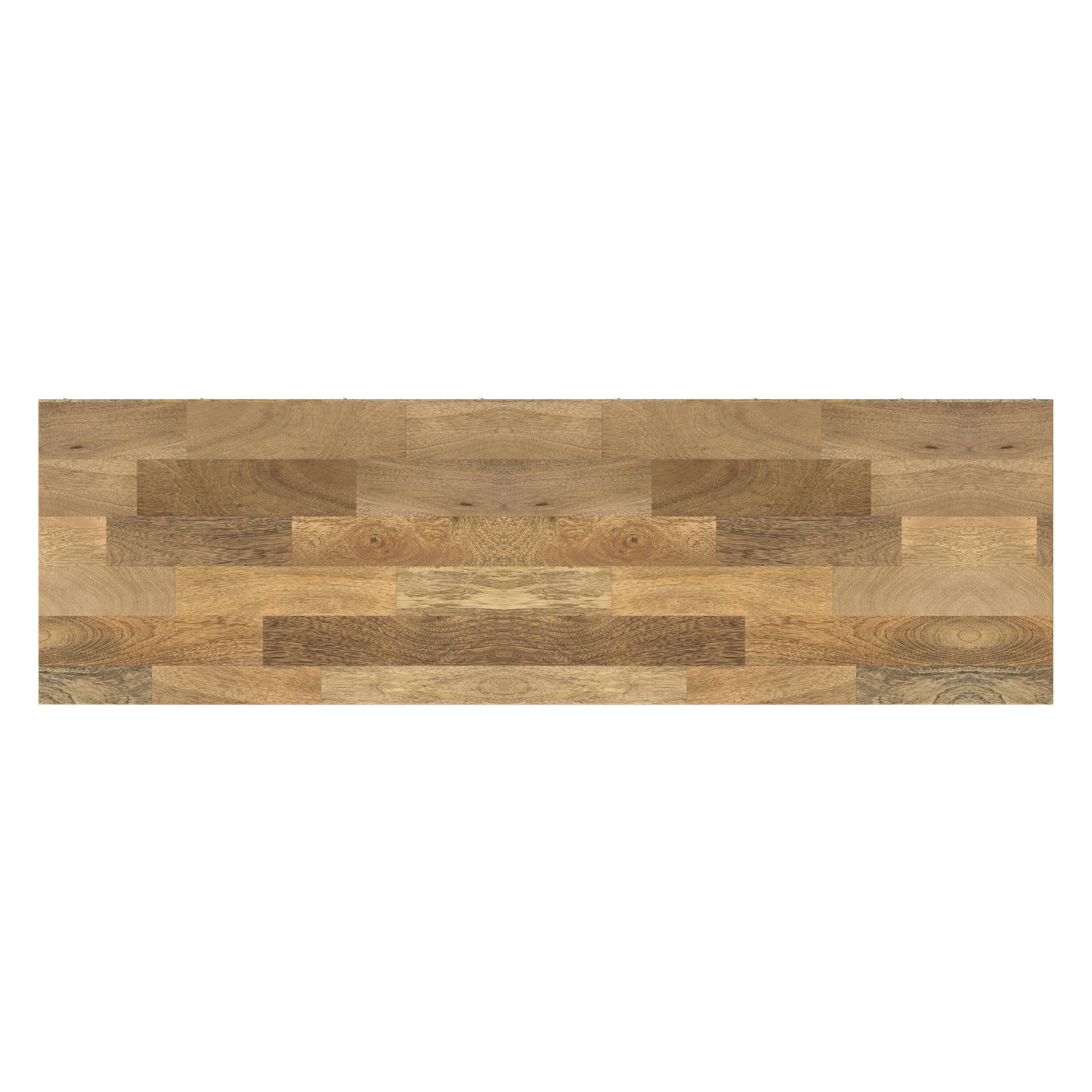 Alt View 3. Simpli Home - Hunter Solid Mango Wood 60 inch Wide Industrial TV Media Stand For TVs up to 65 inches - Natural.