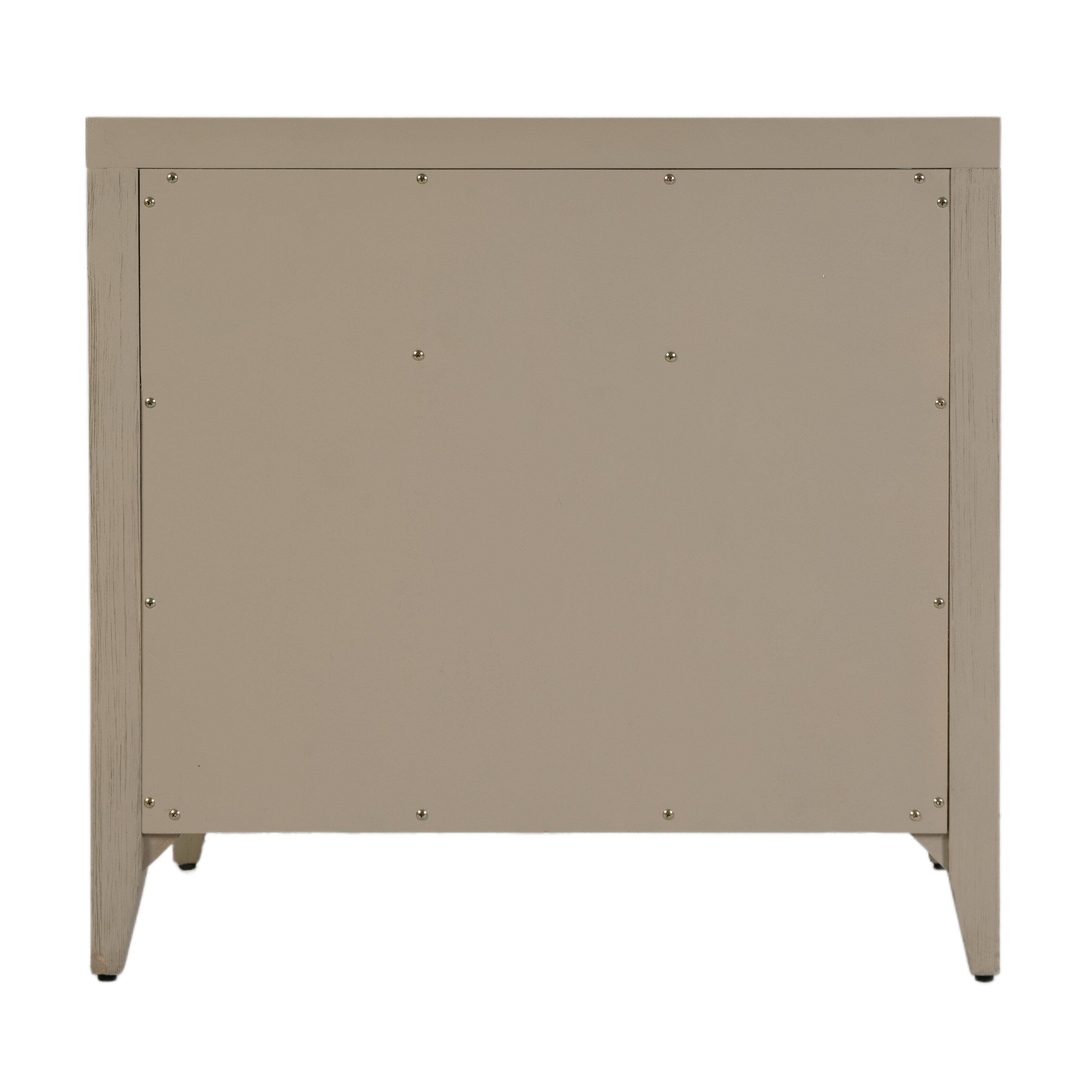 Alt View 5. Butler Specialty - Dana 28 in. W Rectangular Wood 2 Drawer Nightstand with Top Shelf - Taupe.