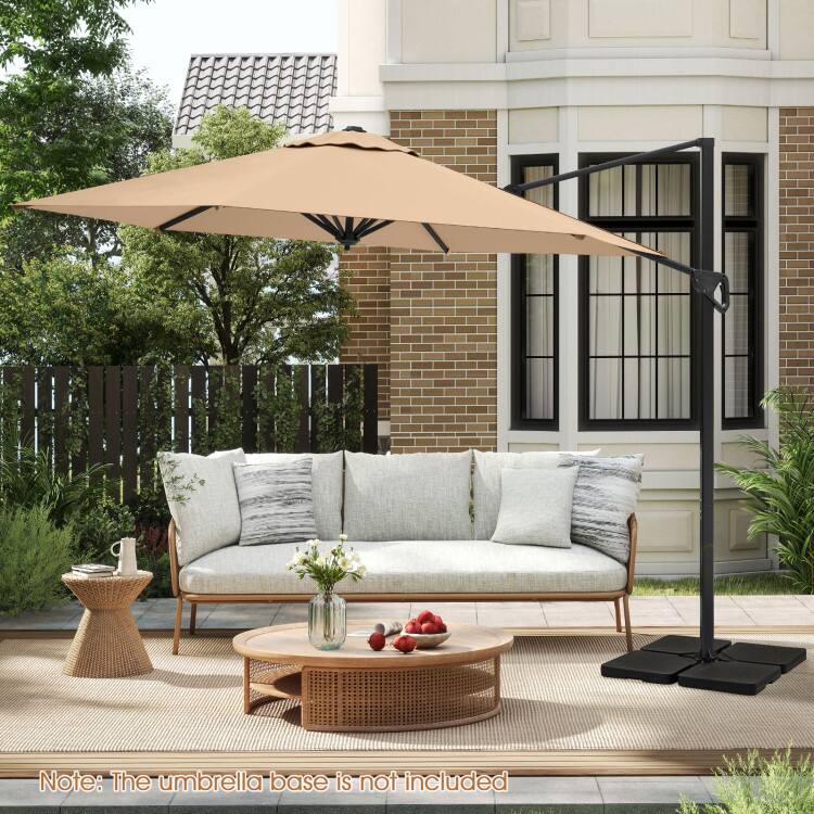 Note: The umbrella base is not included