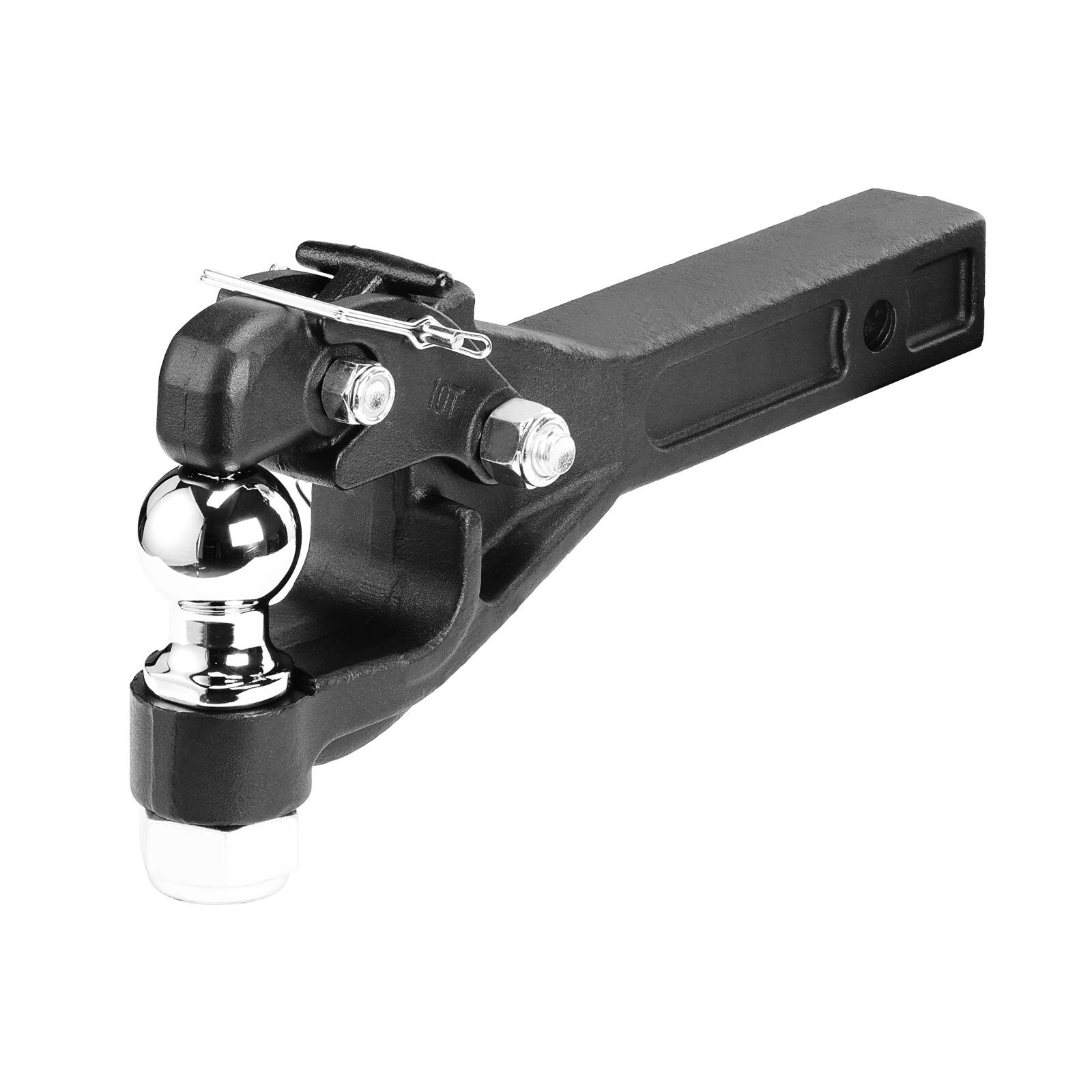 Alt View 5. VEVOR - Pintle Hook, 16000 lbs Towing Capacity, Pintle Hook Hitch for 2-inch Hitch Hook Military Receiver - Black.