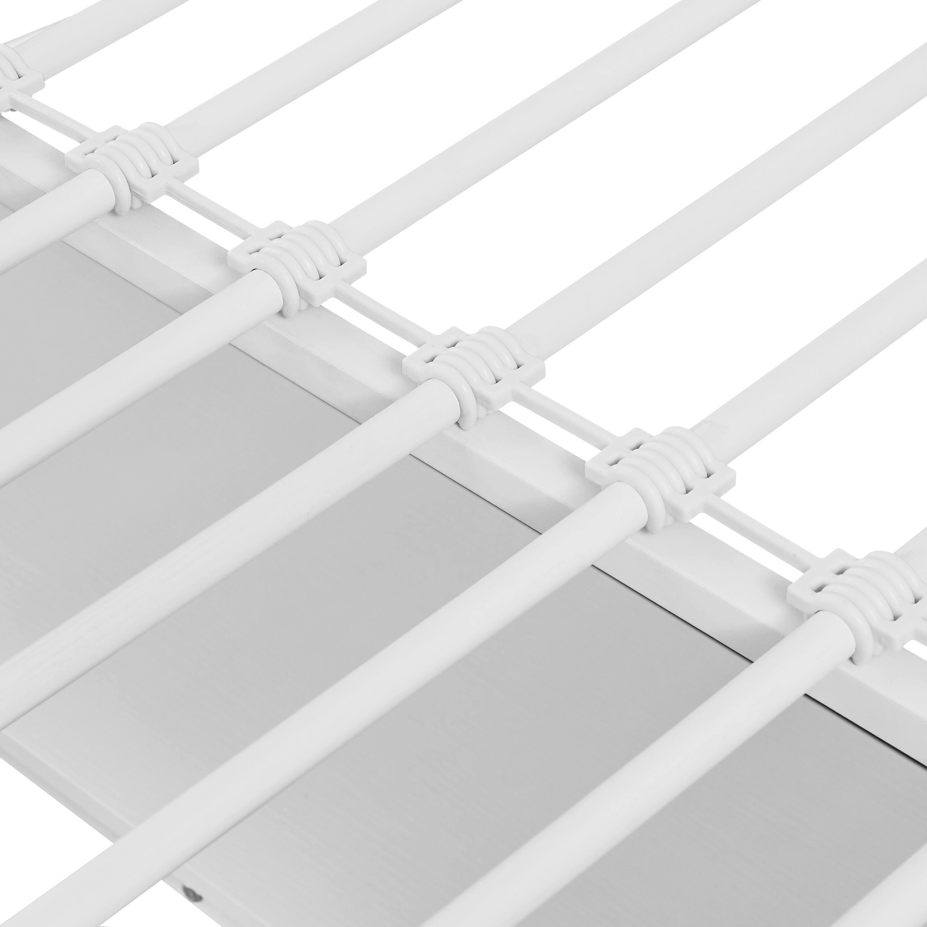 Alt View 10. Emma + Oliver - Jensen Metal Loft Bed Frame with Desk, Protective Guard Rails and Ladder for Kids, Teens and Adults - White.