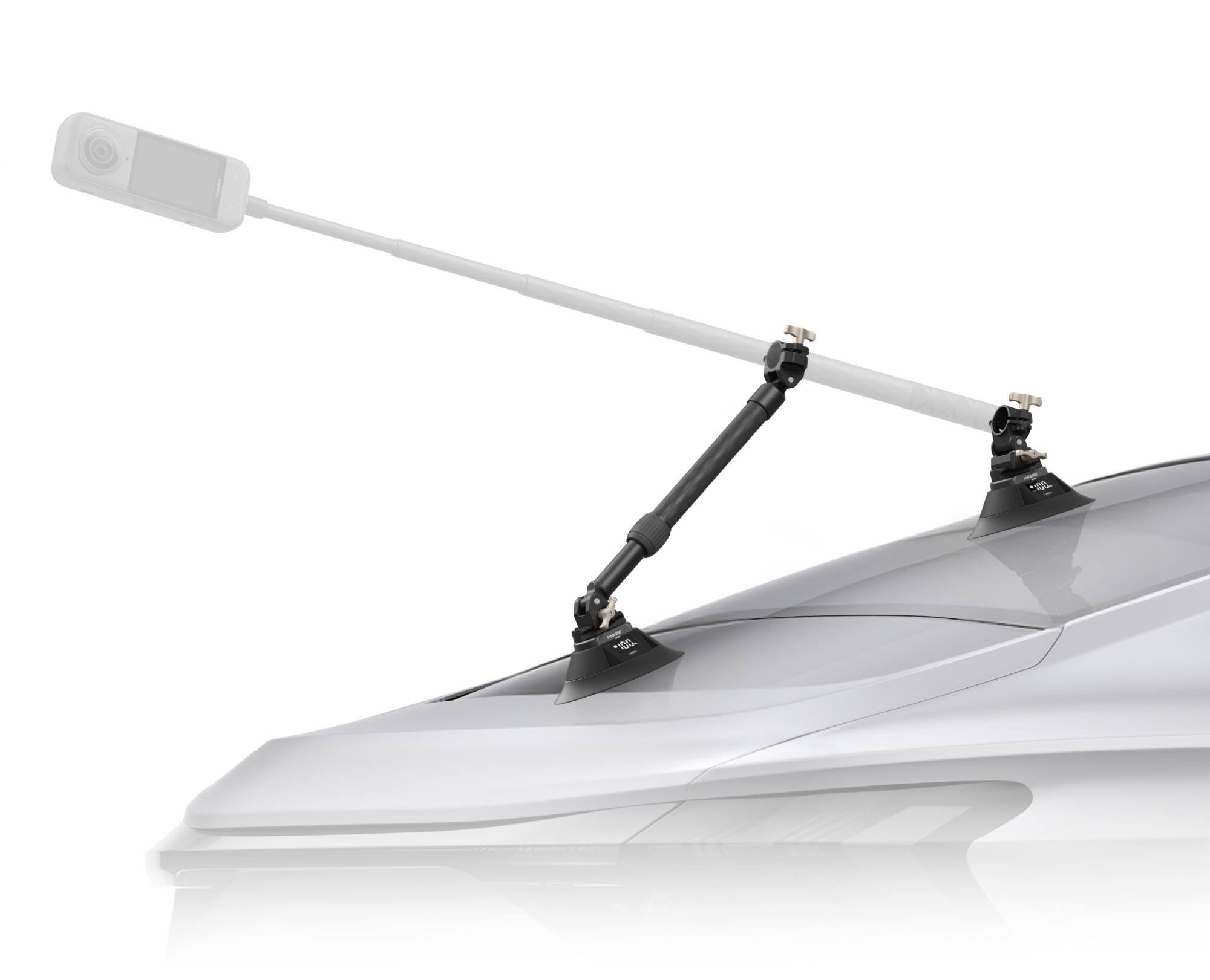 Angle. Insta360 - Dual Electric Suction Cup Car Mount Compatible with Insta360 X3/X4/X5, X4 Air, GO 2/3/3s/Ultra, Ace/Pro/2, ONE RS/R/X/X2 - Black.