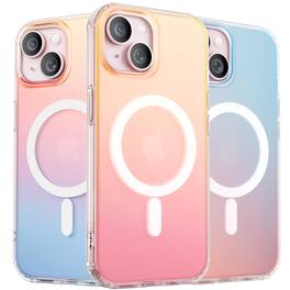 Ornarto - Magnetic Case for iPhone 15 6.1" Compatible with MagSafe,Shockproof Protective Rainbow Phone Case - Sunset