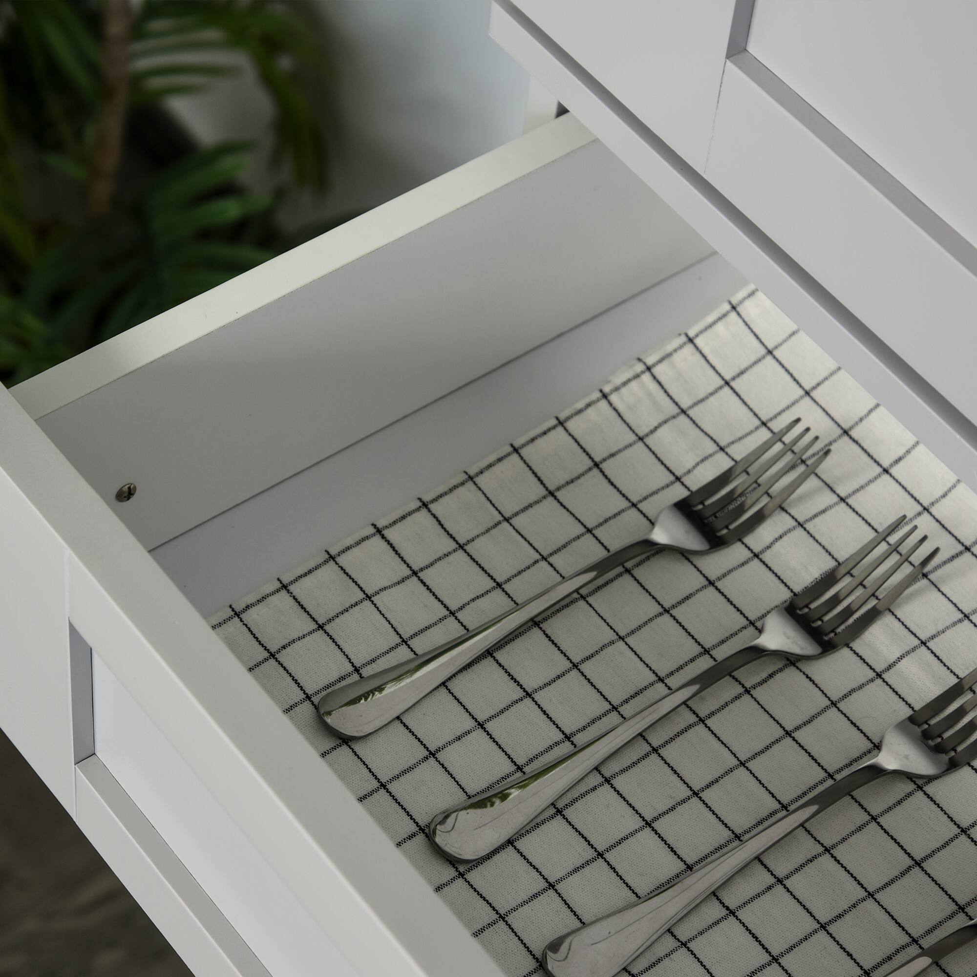 Alt View 8. Homcom - 72" Kitchen Pantry Cabinet, Freestanding Tall Storage Cabinet with 4 Doors, Drawer and 3 Adjustable Shelves - Grey.