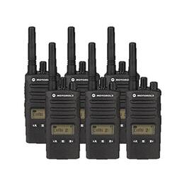 6 x Motorola RMU2080D Two way Radio Walkie Talkies - Black