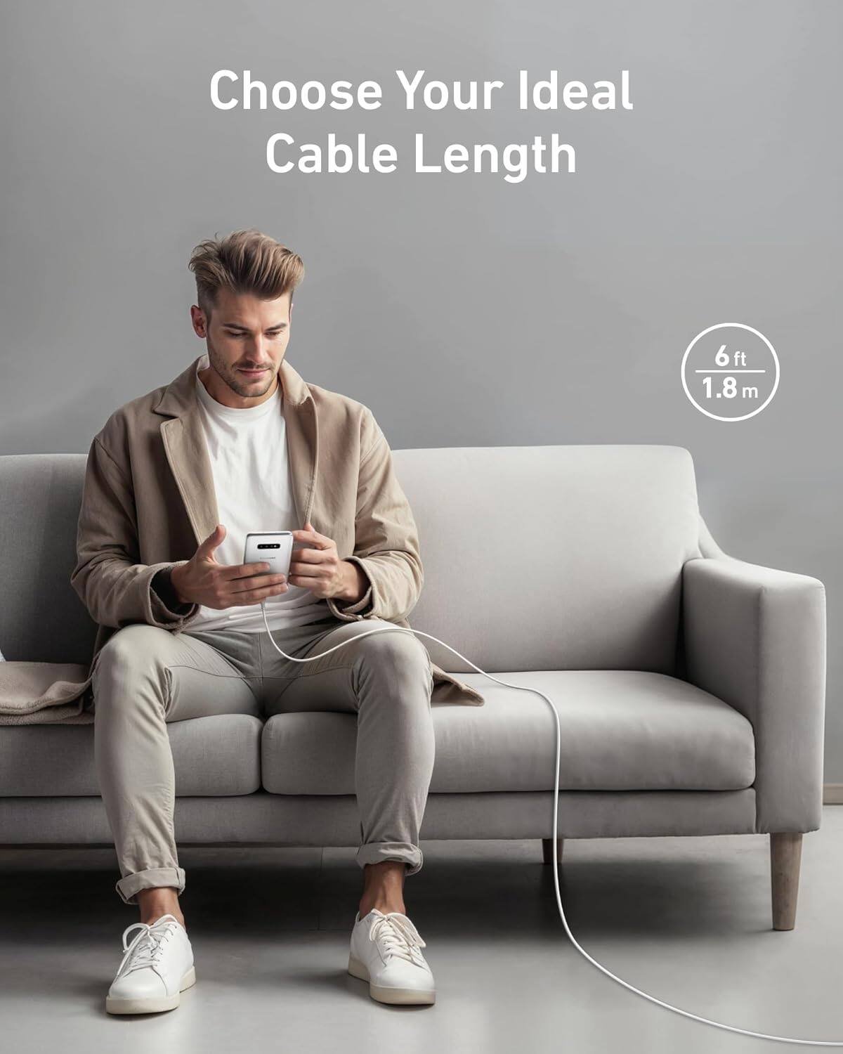 Choose Your Ideal Cable Length  
6ft / 1.8m