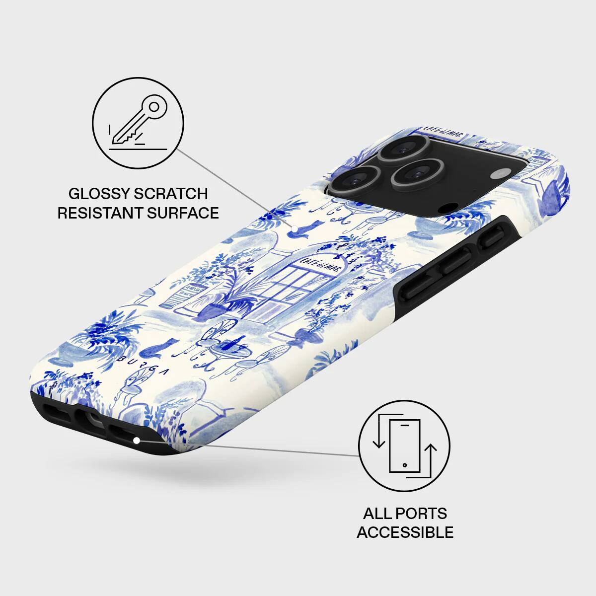 3 GLOSSY SCRATCH RESISTANT SURFACE  
FFAFUAMAR BURGA  
A ALL PORTS ACCESSIBLE