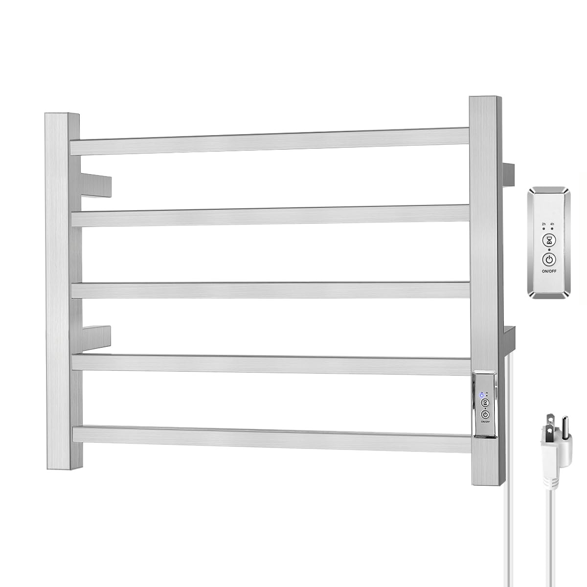 JETRANSPORT Towel Warmer Rack Heated Racks For Bathroom Wall Mounted 5 ...