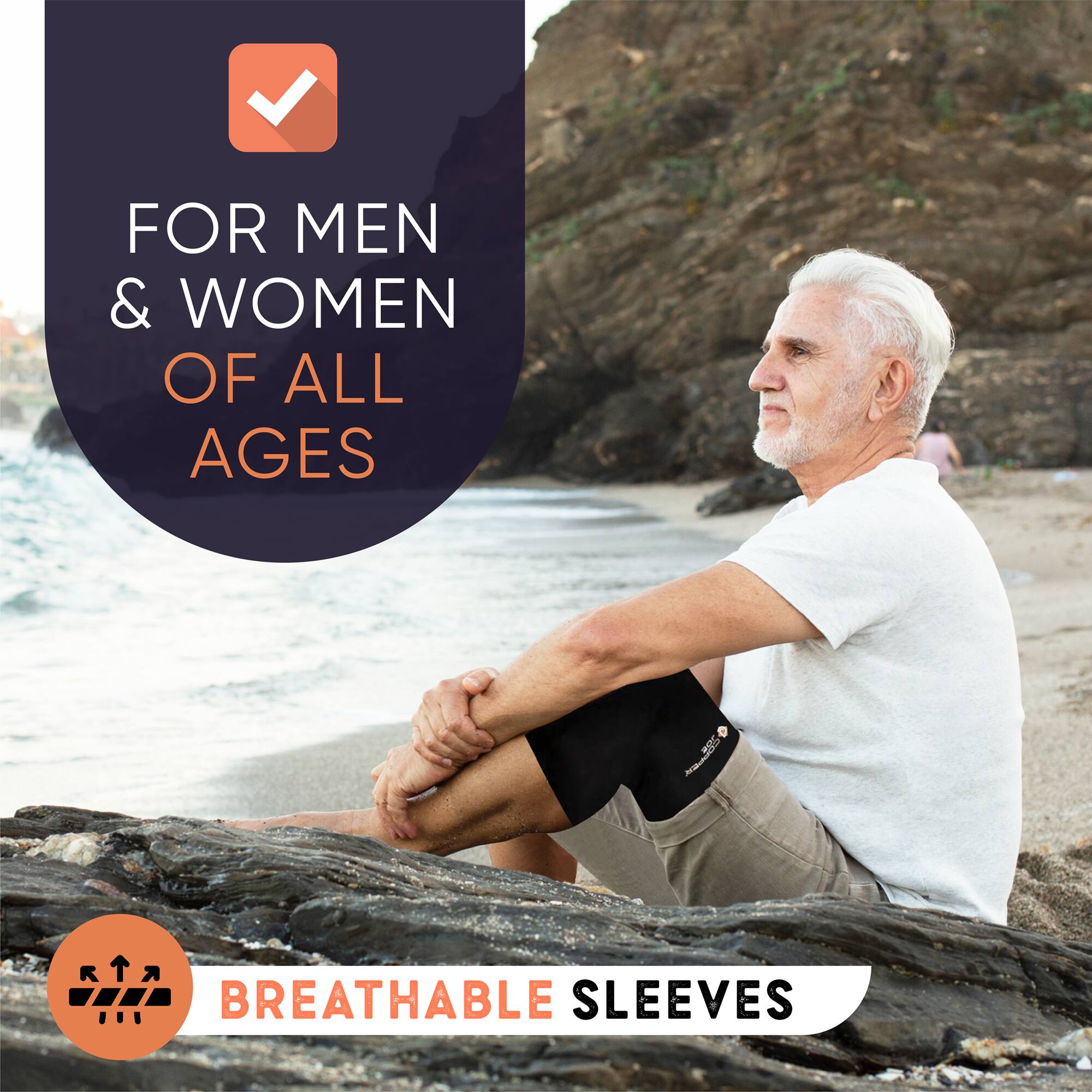 FOR MEN & WOMEN OF ALL AGES

COPPER

BREATHABLE SLEEVES