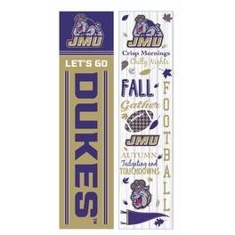 Evergreen Enterprises - James Madison Dukes 47" Double Sided Fall Leaner Fan Sign - Multicolor