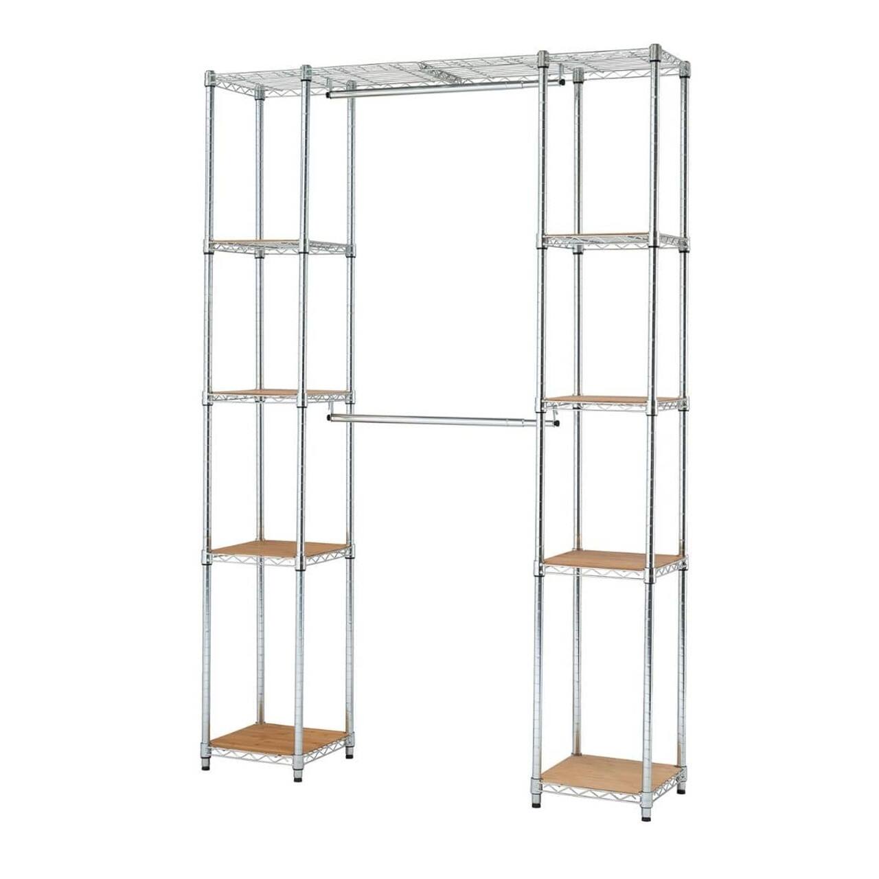 Alt View 13. TRINITY - EcoStorage Expandable Closet Organizer Chrome - Chrome.