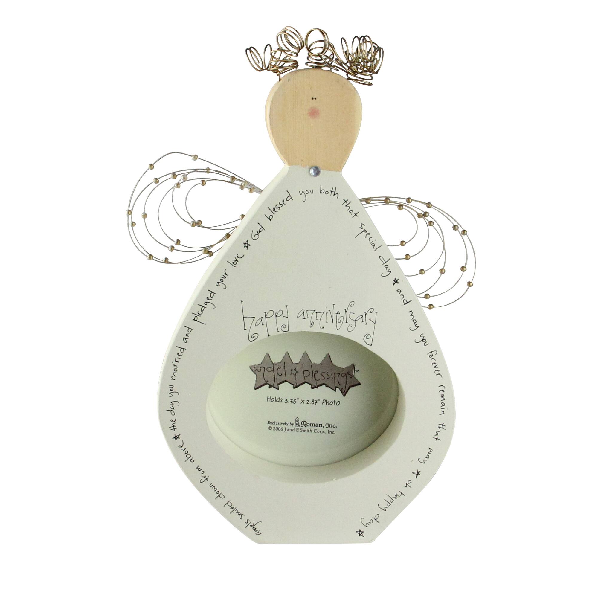 Happy Anniversary  
Blessings!  
Holds 3.75" x 2.87" Photo  
© 2006 by E. Roman, Inc.  
© 2006 by J. Smith Corp., Inc.  

We pray God blessed you both that special day and may your love grow and your marriage be blessed forever.  
We wish you many more years of happiness together.  
We hope your anniversary is as special as you are.  
© E. Roman, Inc.  
© J. Smith Corp., Inc.