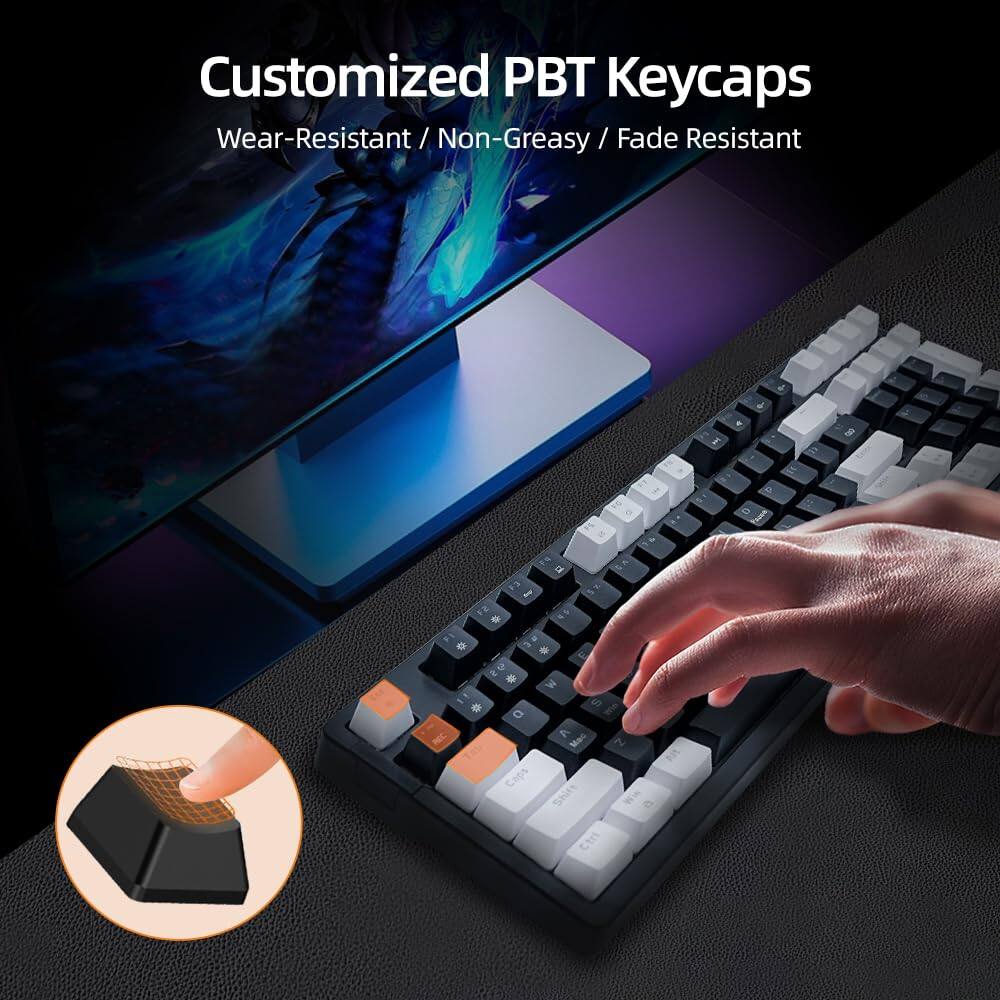 Customized PBT Keycaps  
Wear-Resistant / Non-Greasy / Fade Resistant