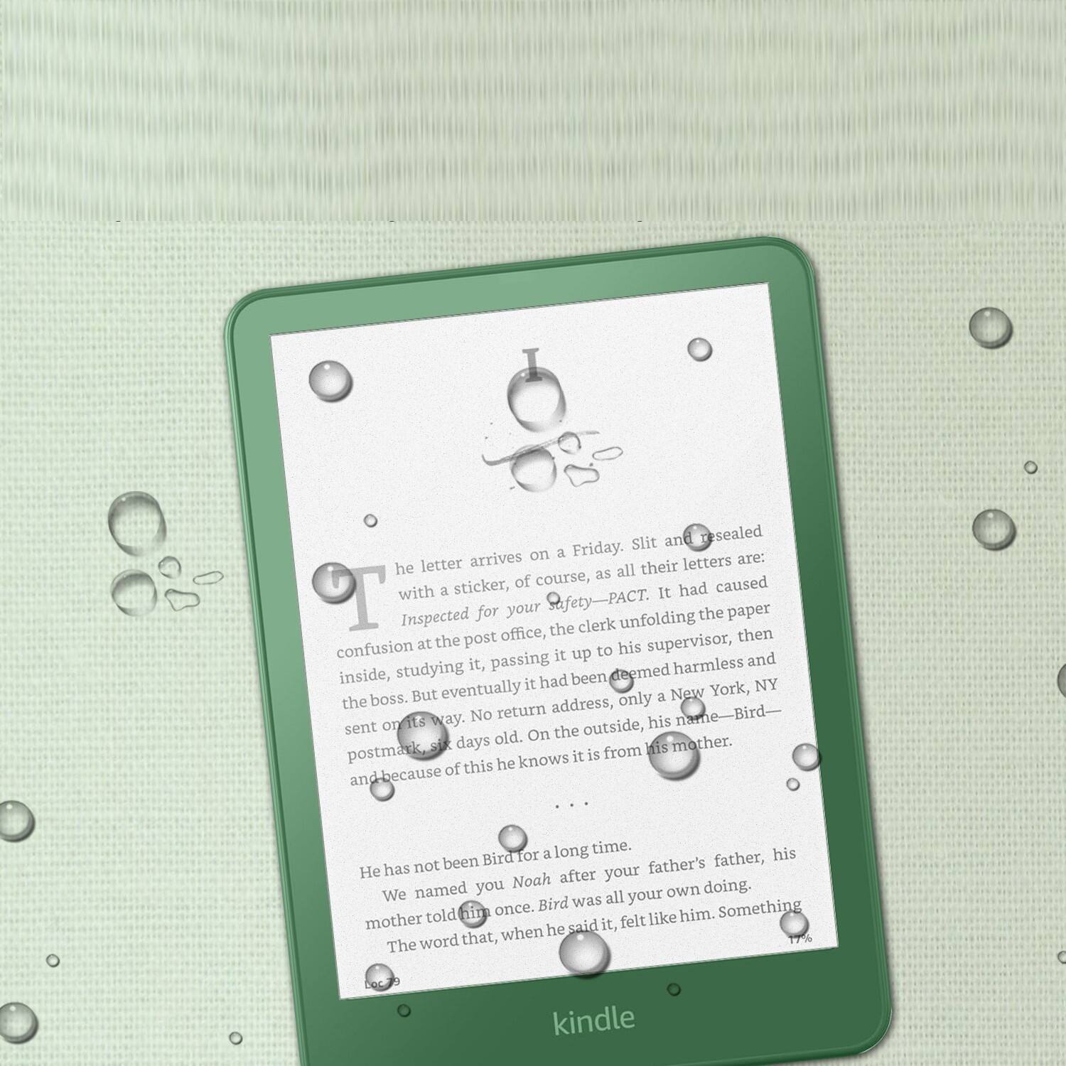 A letter arrives on a Friday, sealed and addressed to a man in New York. The envelope has a sticker on it, which the man finds intriguing. He opens the letter and reads it, only to find confusion at the end. He takes the letter to his supervisor, who eventually deems it harmless. The letter is addressed to the man's mother, and he remembers his mother saying that he was named after his grandfather. The man feels a connection to his father, who he has not seen for a long time. The word "Kindle" is visible on the screen, indicating that the man is using an electronic reader to read the letter.