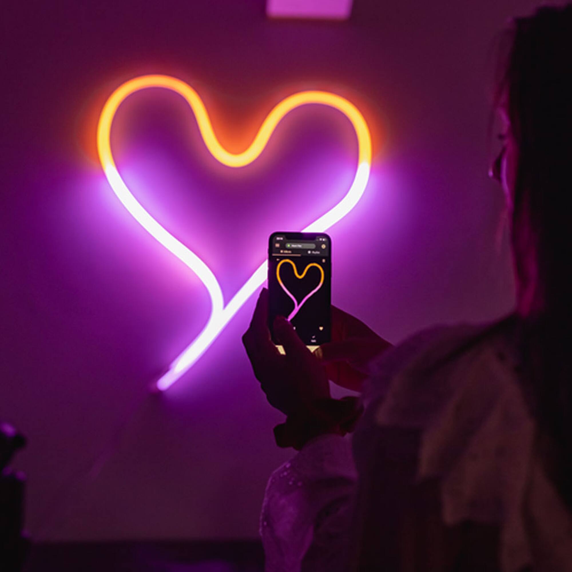 Alt View 8. Twinkly - Twinkly Flex App-Controlled Flexible Light Tube RGB (16 Million Colors) 6.5 feet - Multicolored.