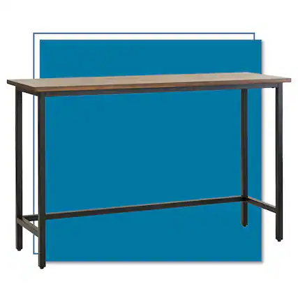 Front. Click Decor - ClickDecor Lincoln Console Table, Brown - Brown.