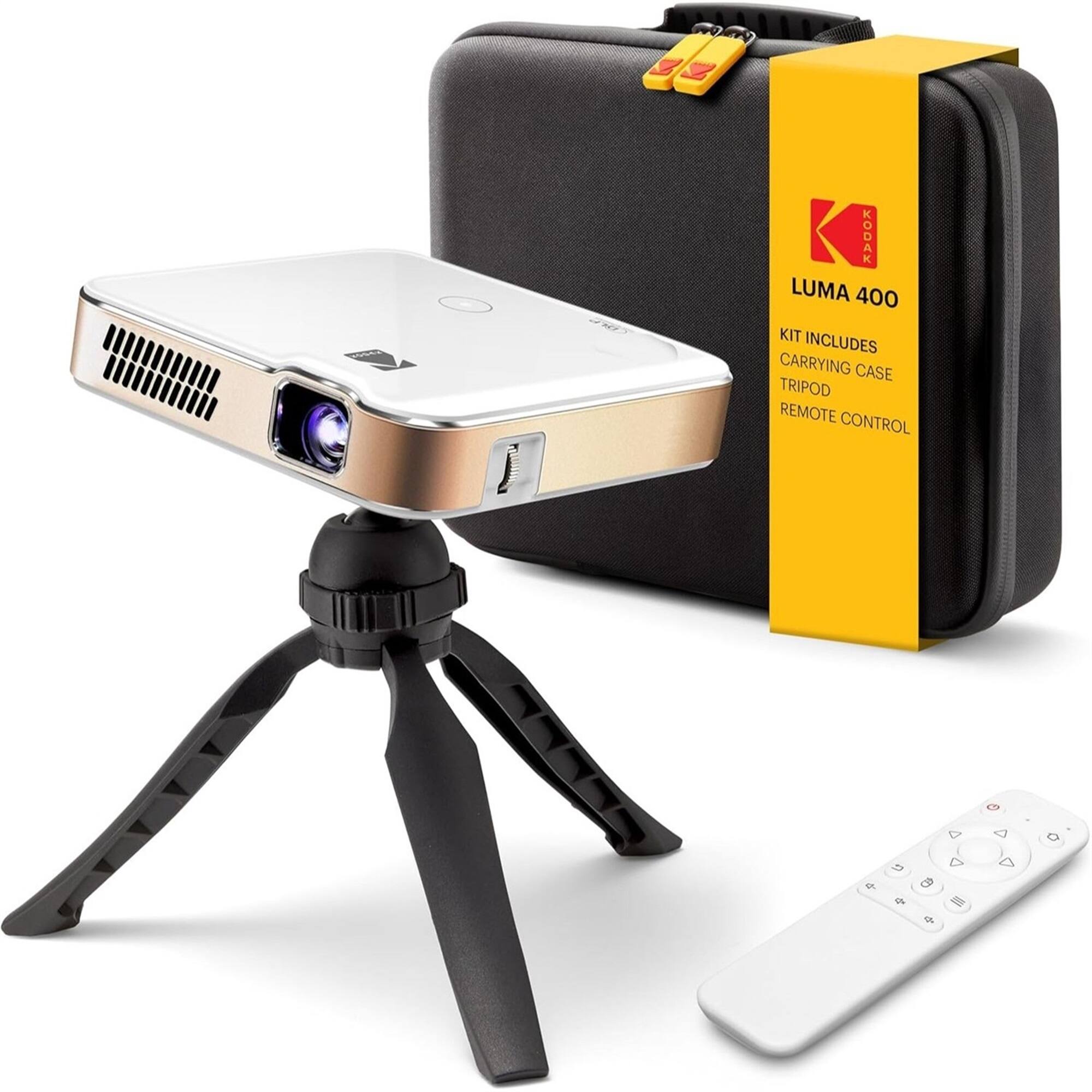 KODAK LUMA 400  
KIT INCLUDES  
CARRYING CASE  
TRIPOD  
REMOTE CONTROL