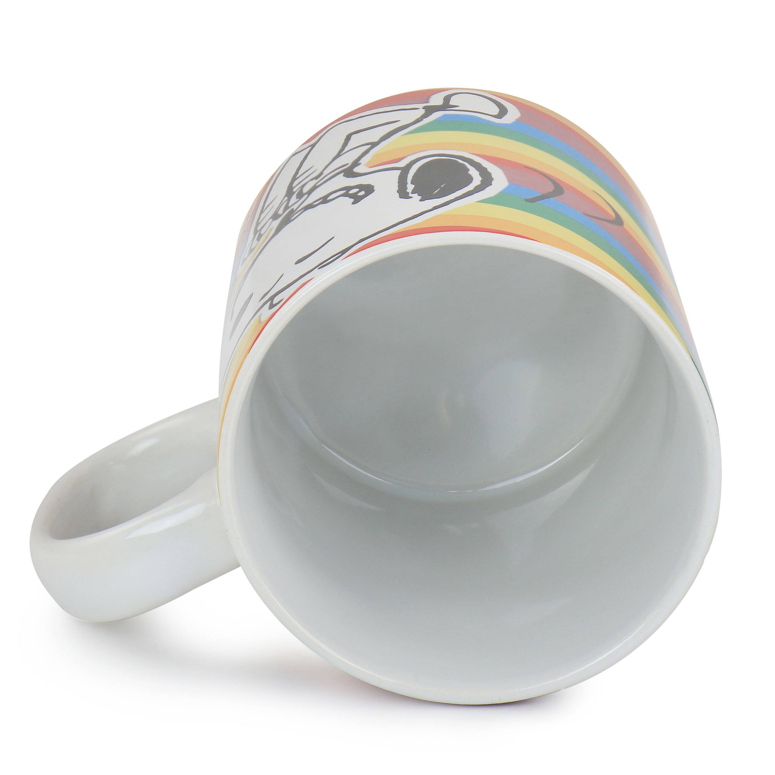 Alt View 5. Gibson - Gibson Peanuts 70th Anniversary 15oz 4 Piece Stoneware Mug Set in Rainbow - Rainbow.