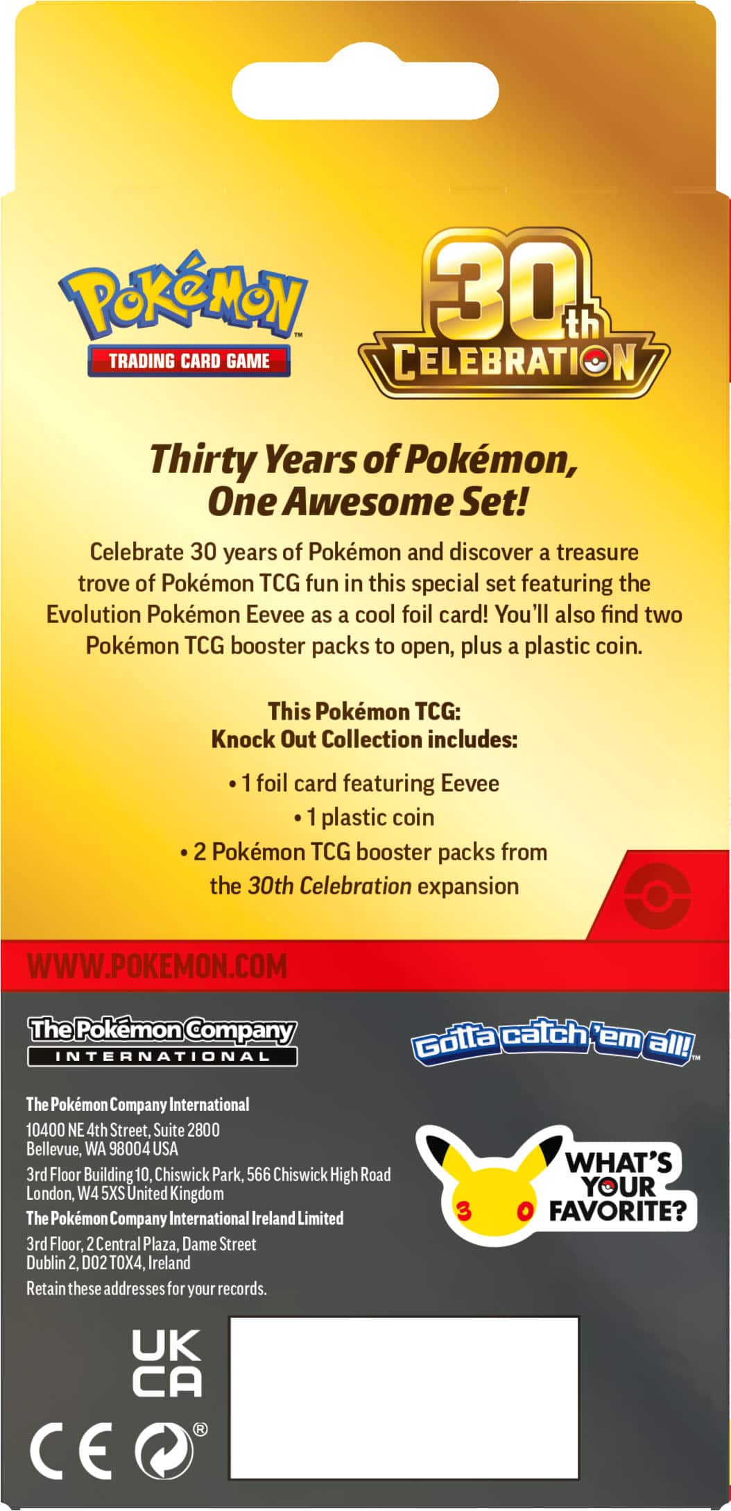Pokémon Trading Card Game: 30th Celebration Knock Out Collection