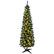 Front. Homcom - Pre-Lit Slim Noble Fir Artificial Pencil Christmas Tree, Realistic Branches, 110 Warm White LEDs - green.