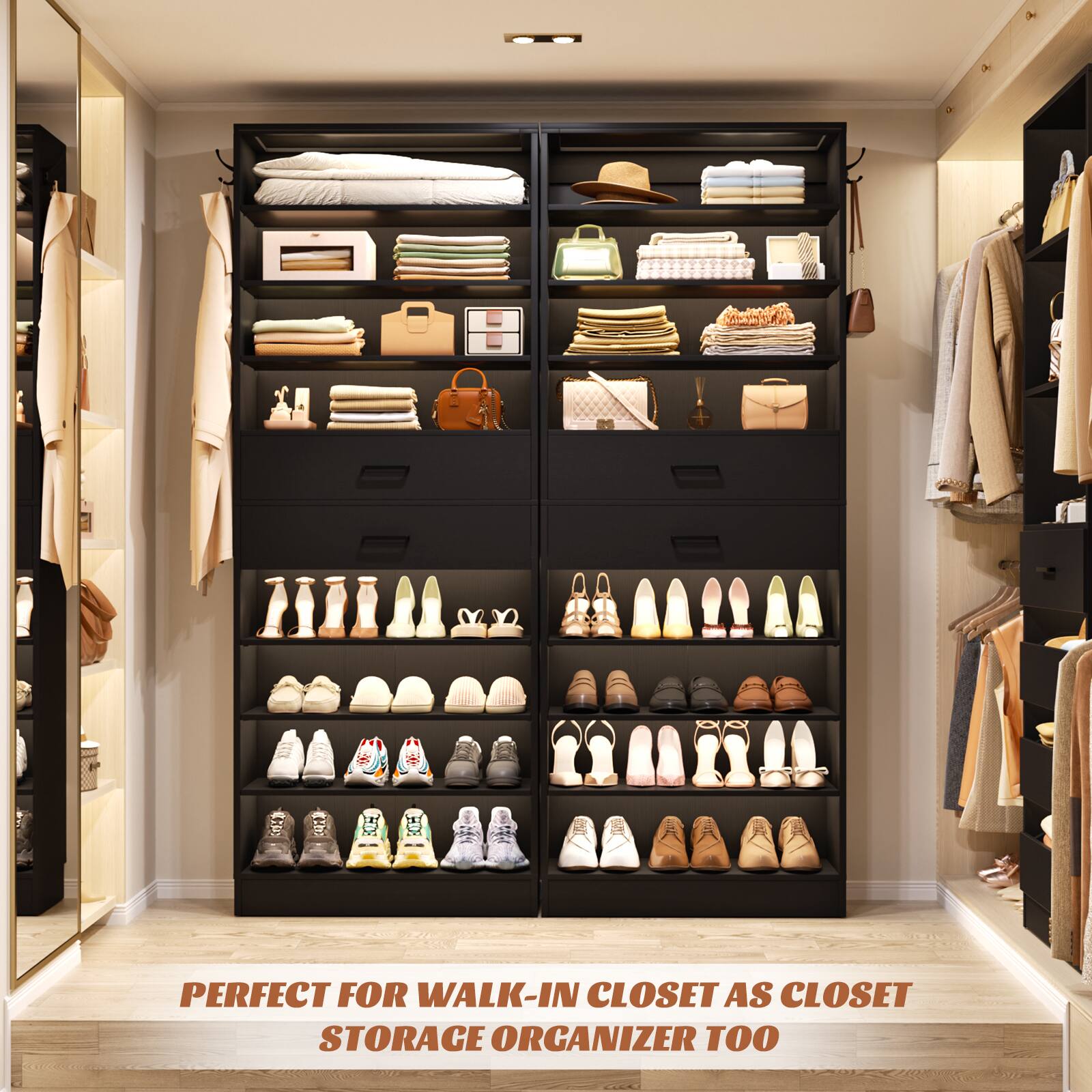 PERFECT FOR WALK-IN CLOSET AS CLOSET STORAGE ORGANIZER TOO