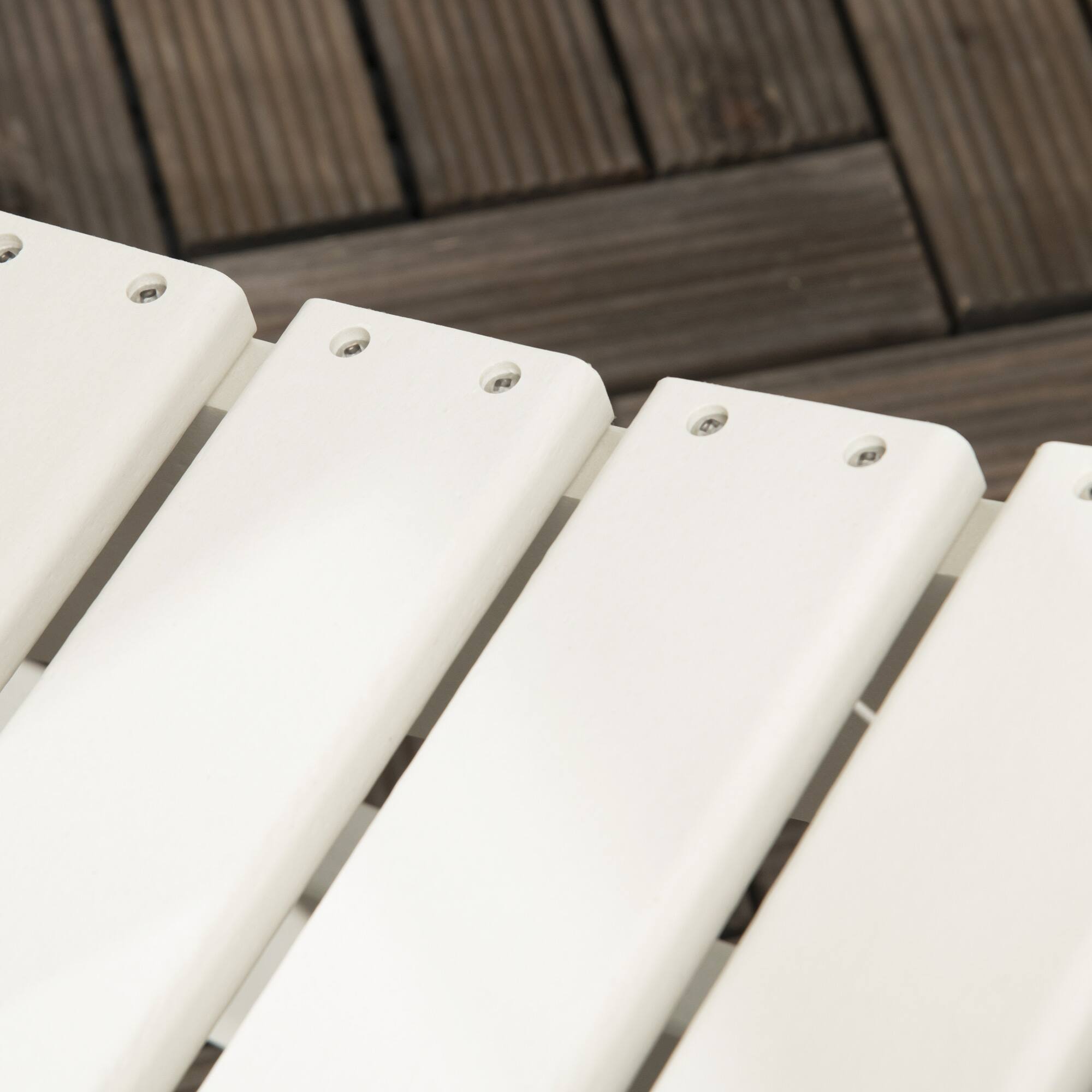 Alt View 5. Outsunny - Adirondack Rocking Chair, All Weather HDPE Porch Rocker, Rocking Fire Pit Chair for Patio, Garden, Lawn, White - White.