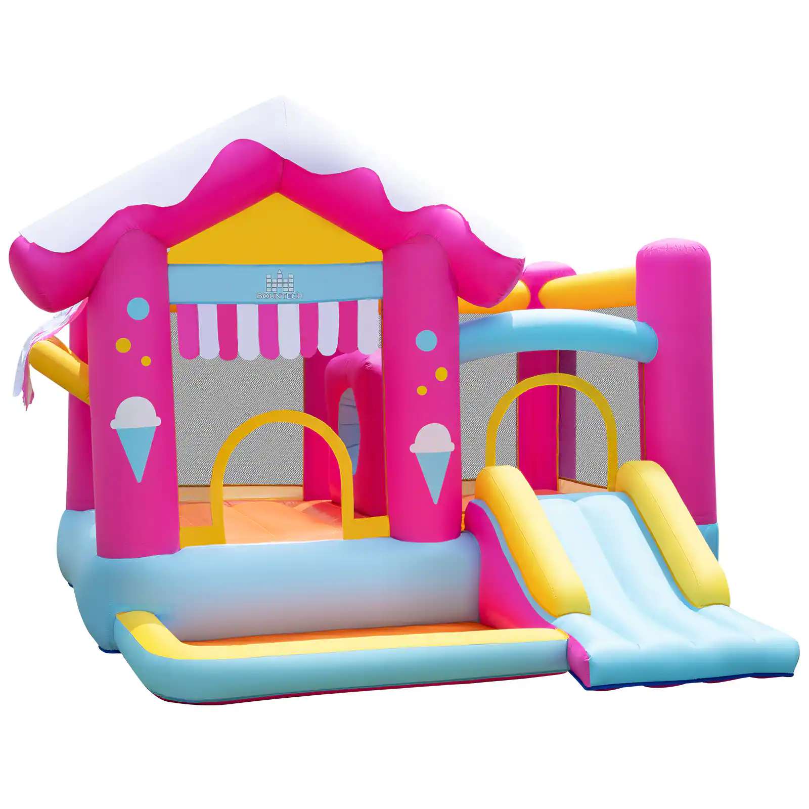 Alt View 9. Costway - Costway 5-in-1 Inflatable Bounce House with Tunnel, Slide, Ball Pit, Carrying Bag for Kids.