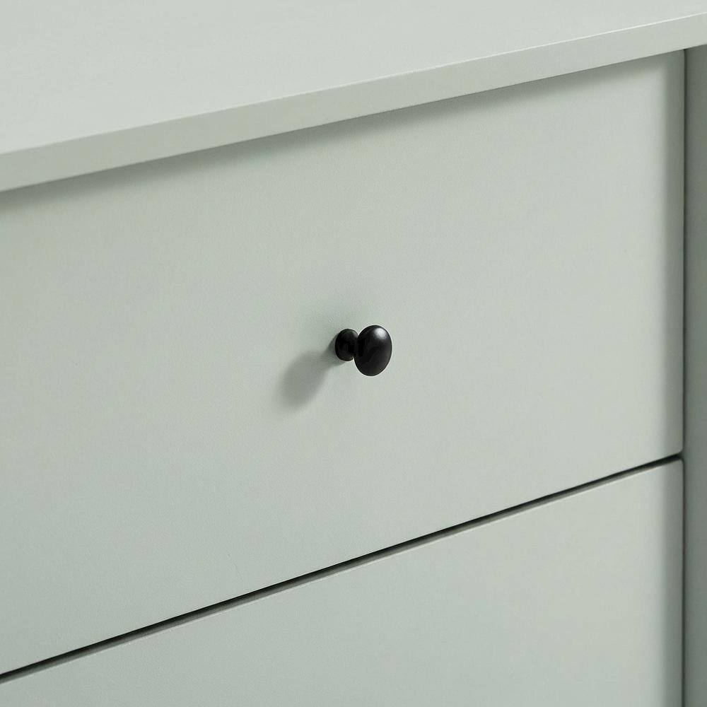 Back. FurniFact - Nightstand with 2 Drawers in Elegant Finish for Bedroom Storage - Green.