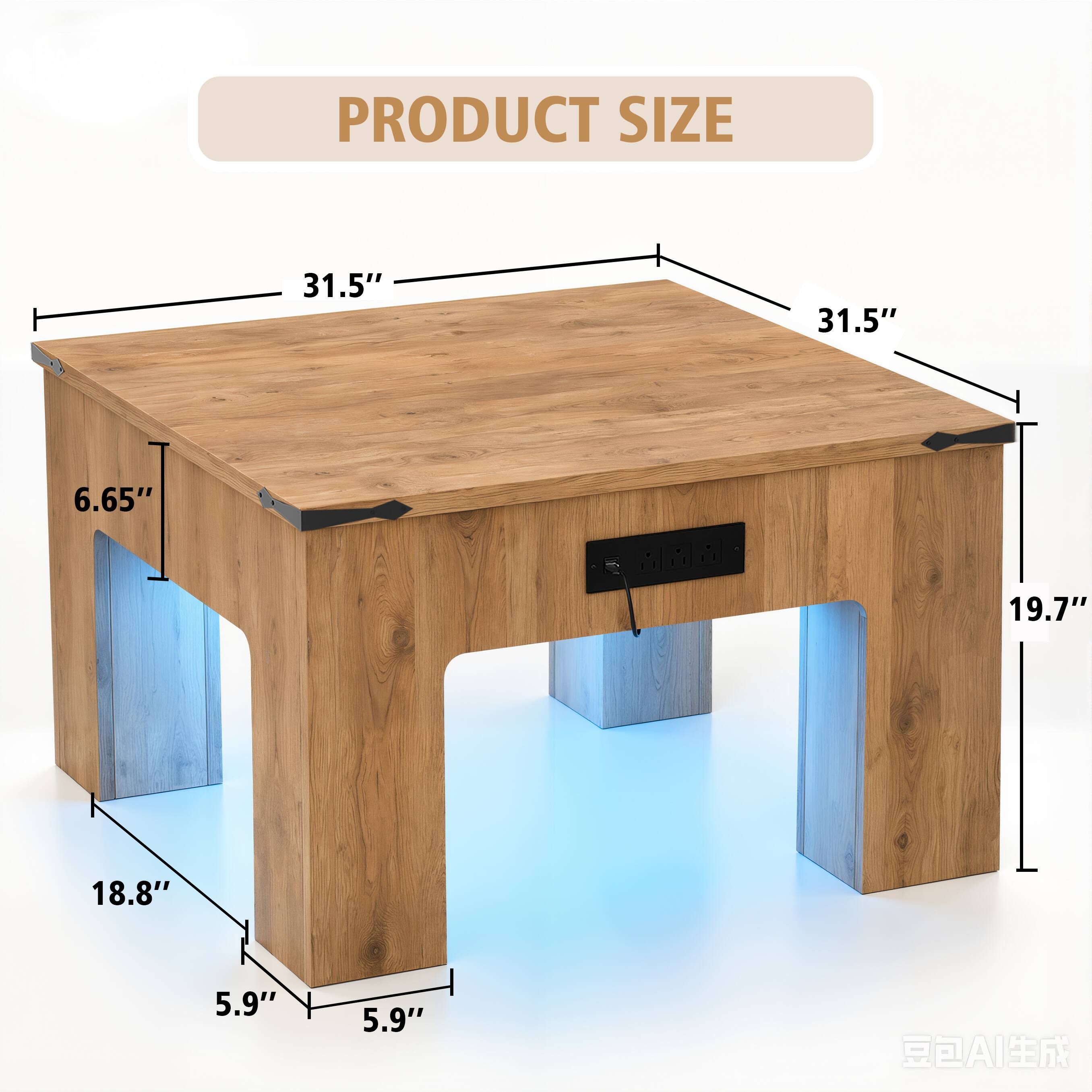 PRODUCT SIZE

31.5" x 31.5" x 6.65"  
19.7" x 18.8" x 5.9"