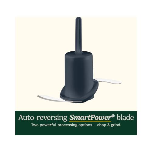 Auto-reversing SmartPower blade  
Two powerful processing options - chop & grind.