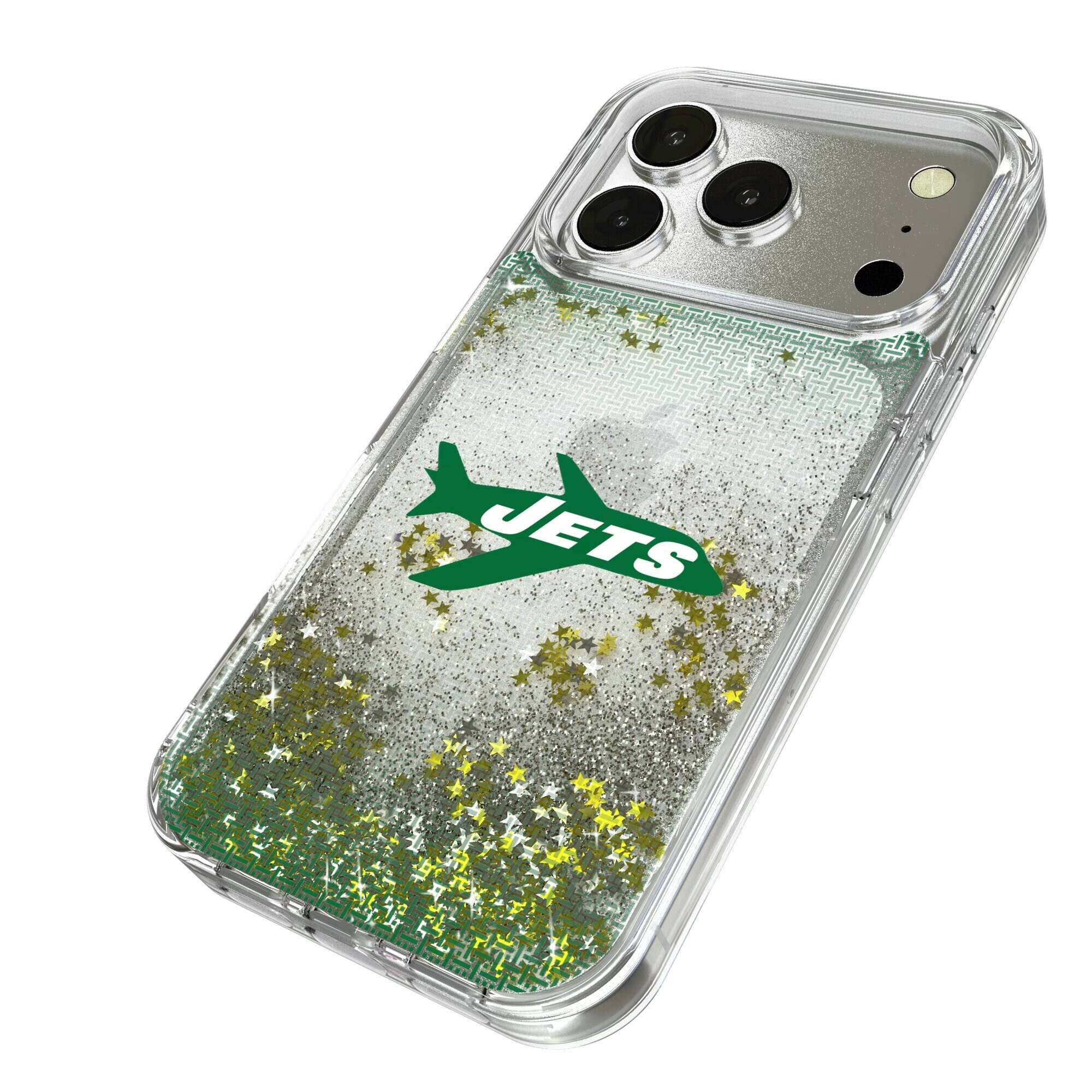 Alt View 1. Keyscaper - Linen Logo iPhone Glitter Case - 15 Pro - Multicolor.