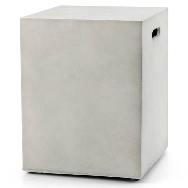 Front. Mondawe - Propane Tank Cover Hideaway Table for Standard 20 Pounds Propane Tank - Grey.