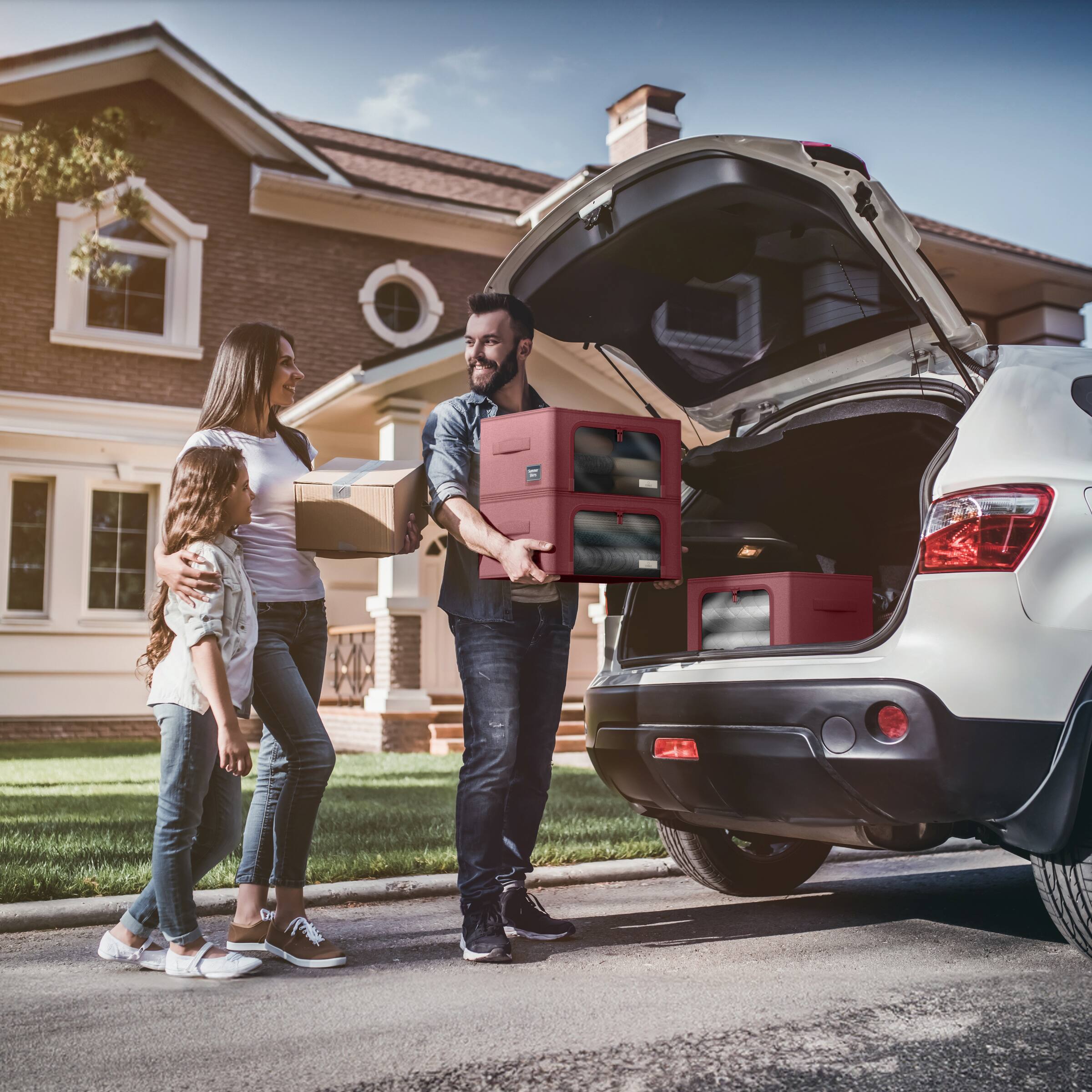 Alt View 3. Sorbus - Sorbus Storage Bins with Metal Frame - Stackable & Foldable Clothes Organizer Bags - Oxford Fabric Storage Containers - Pink.