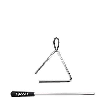 Front. Tycoon Percussion - 4 Inch Aluminum Triangle, Chrome Plated Tempered Steel with Steel Beater.