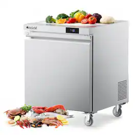 Coolski - 27 in. Commercial Undercounter Refrigerator Sandwich & Salad Prep Table, 7.5 cu. ft. Food Prep Station - Stainless Steel